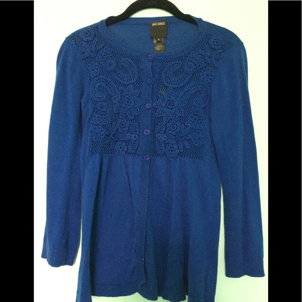 Anna Sui Ladies blue button down sweater